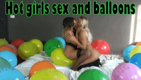 Hot girls sex and balloons