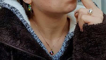 Blonde Pixie Smoking Outside – Plush Jacket Seduction