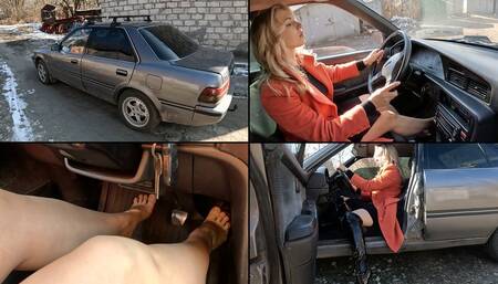 Helga punishes her Toyota for not working yesterday