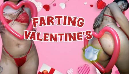 Farting in valentine's day on balloon