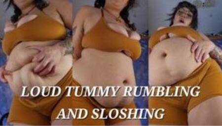 Loud Tummy Rumbling and Sloshing Belly Digestion