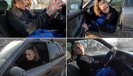 Emma finds a car and decides to try driving for the first time