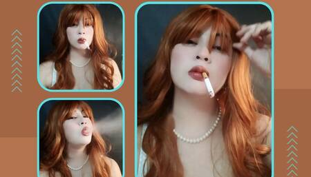 Custom - Ginger hair and sounds of exhales - smoking marlboro crafted red - audible