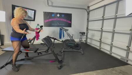 neighbor caught me working out, my pussy that is