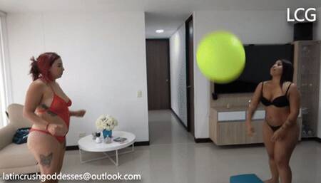 Jana And Liz Play With Big Balloon