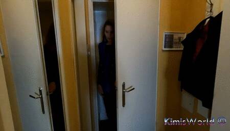 Coming home in jeans and heels