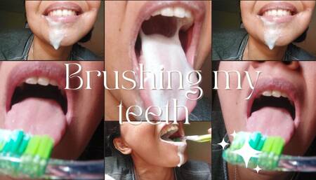 Cleaning teeth and tongue