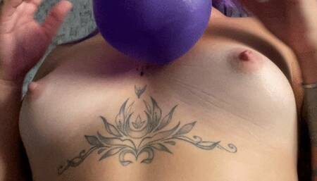 b2p purpure balloon and pop silver