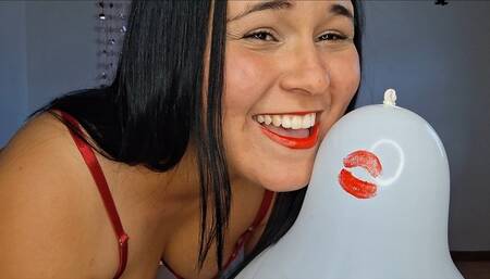 Part 1 kissing white balloons