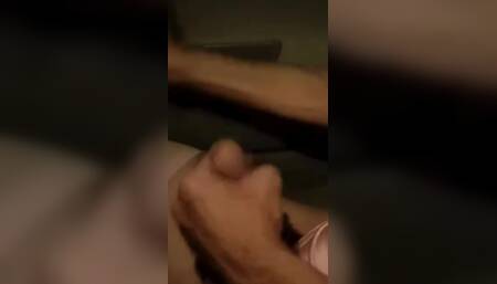 Jerking off at Rest Area in Car