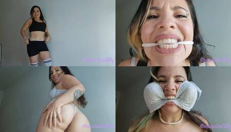Cleave Gagged Striptease And Twerking