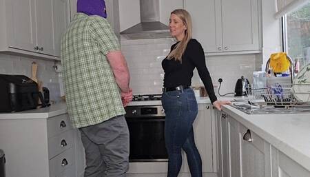Kitchen spanking fun