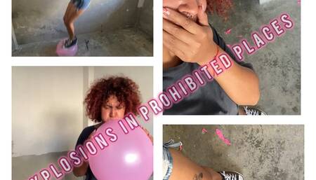 an intruding looners invades a place to explode their balloons