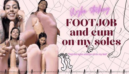 Footjob and cum on my soles