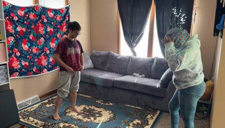 Double trampling with Miss Almond and Dylan (1080)