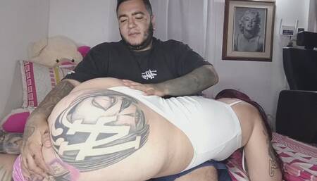 I misbehaved and I got spanked on my big ass