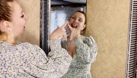 Saliva, Phlegm Dripping on Glass – Messy Spit Fetish