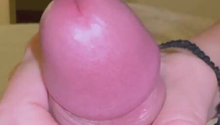 Close up handjob and big cumshot