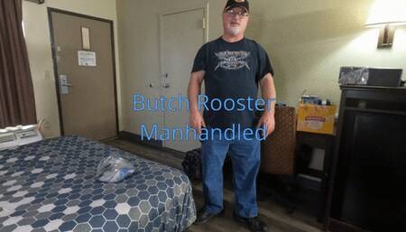 Older Beefy Muscle straight country man gets his first manhandling (Butch Rooster)