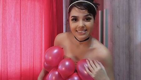 ENCHI O CORPO COM BALOES