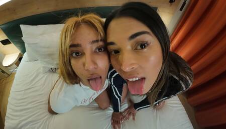 Lesbian Sex with My Friend and Threesome with Her Boyfriend