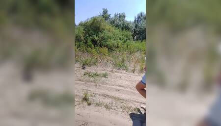 My Step Mom Pissing on the Road