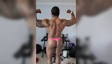 Just Flexing for You Coach in the Thong You Asked for.