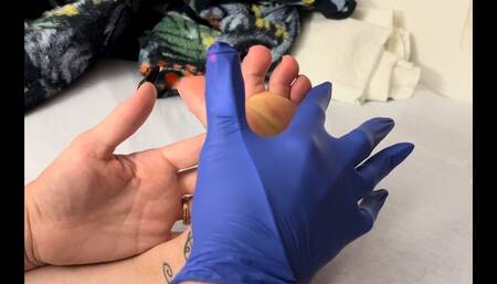 POV Self Tickling of My Sole in the Hospital