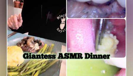 Giantess ASMR Dinner with Tiny Man