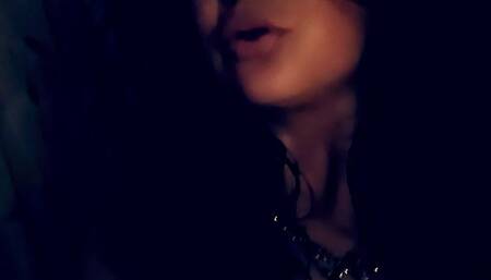 Erotic topless sexy smoking a Capri