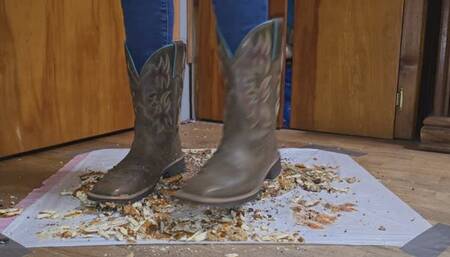 cowgirl boot snack crushing