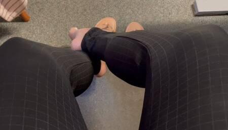 POV Black Tights Muscle Control Barefeet