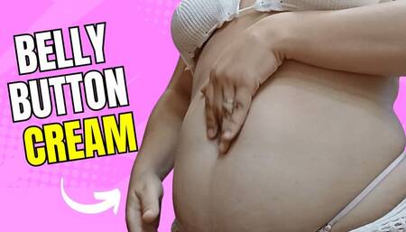 FUCKING BELLY BUTTON WITH HAND CREAM