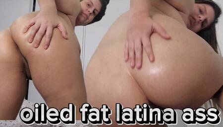 Oiled Latina Bubble Butt Worship