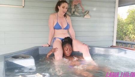 Hot Tub Thigh Trap: Lana Luxor & Terra Mizu (1080)