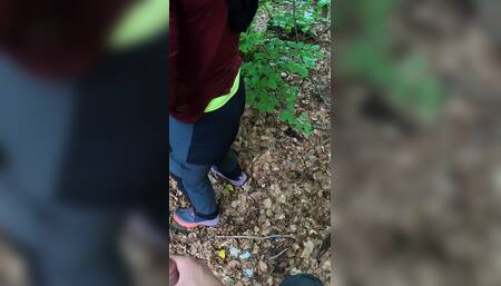 Suck and fuck in forest