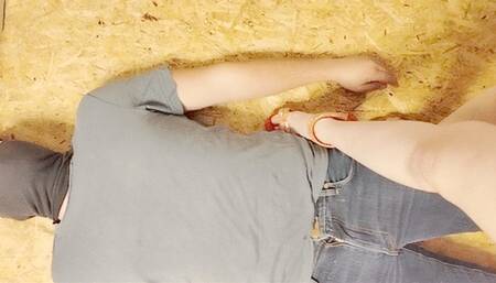 trampling in red heels