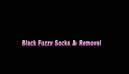 Black Fuzzy Socks & Removal