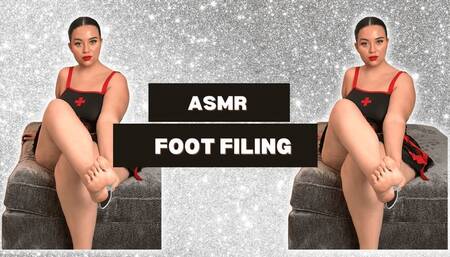 ASMR Foot File Experience