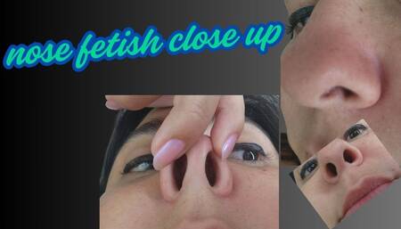 nose fetish close up