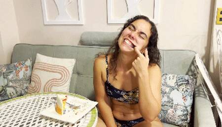 Eating Rainbow Cake and Silly Faces with Peko Lux - MP4 (SD)