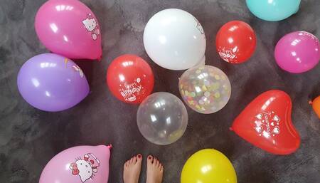 Stomping until the Birthday pops