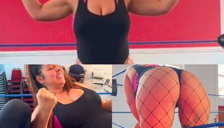 Mixed wrestling , CBT, ball busting and trampling