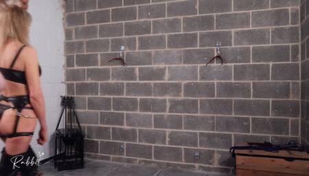 Dungeon torment: Lady Dark Angel flogs and whips her girl