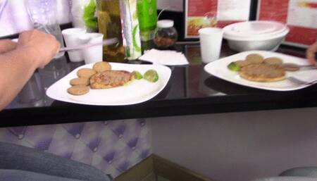 Two sexy cheerleaders competing for the longest fart By Scarlet White and Adriana full hd