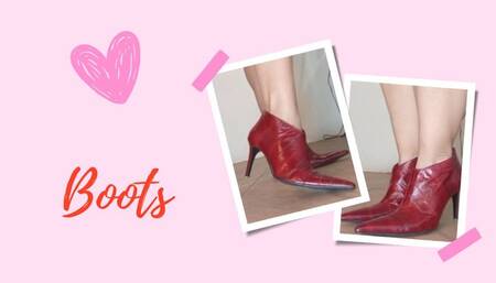 Short high heel boots