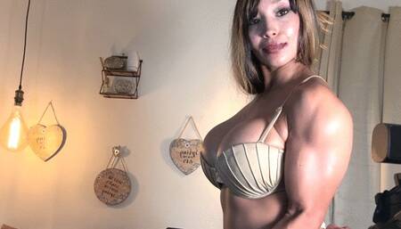 Brenda Biceps POV Biceps Selfie Video with Pumped Arms