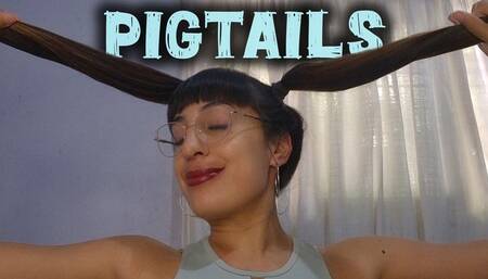 Brushing Long Pigtails