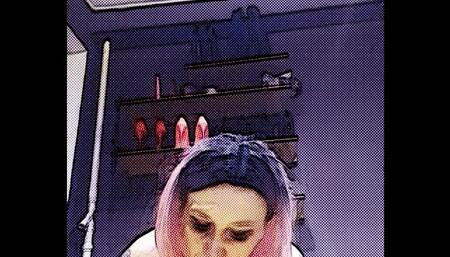 Lady Angela Spit Cartoon Effects
