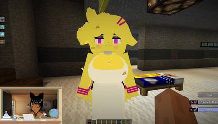 Minecraft Fapcraft: Fazclaire's Nightclub Edition I Fuck Chiku, Chica, in the Pussy and Touch Her Boobs